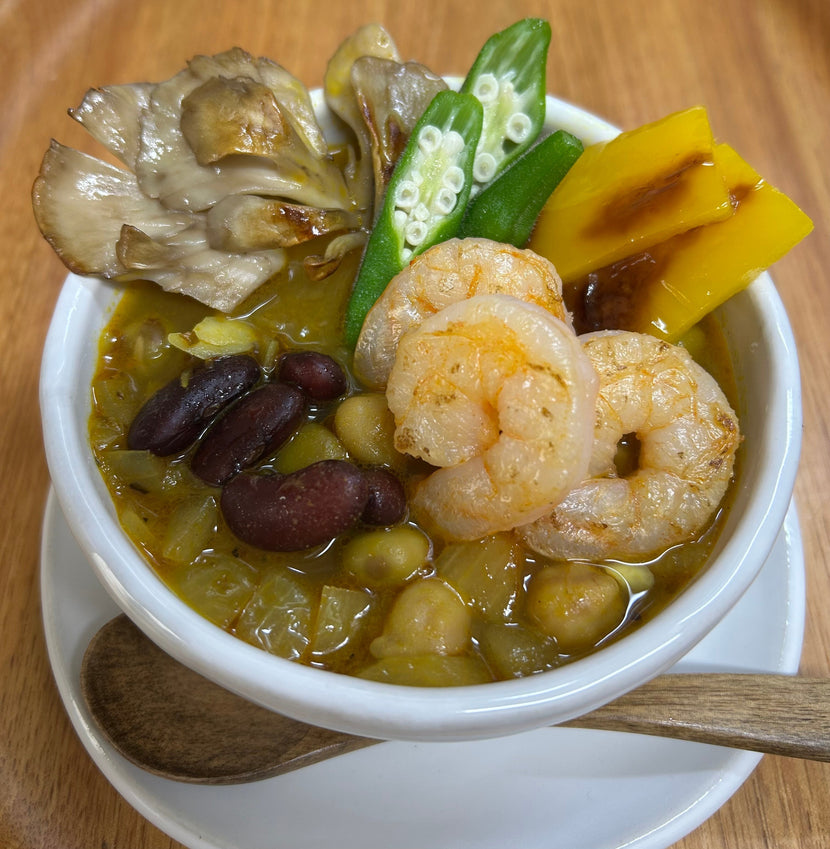 海老と豆の薬膳カレースープ
